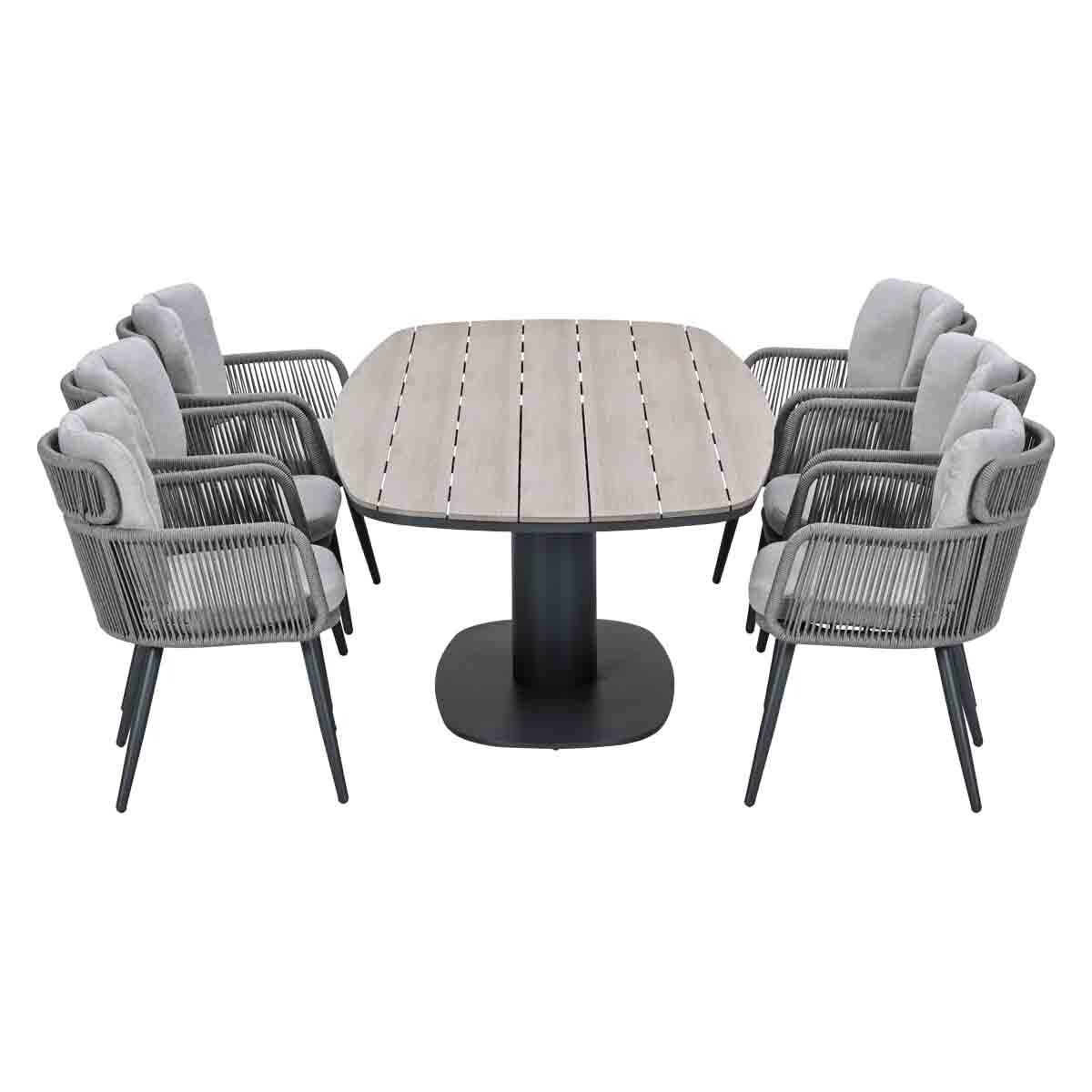 Garden Impressions Tuinset Billy 7-delig - Leona tuintafel 230x110 cm