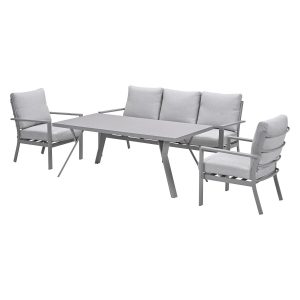 Garden Impressions lounge dining set Senja taupe – valley sand 4-delig