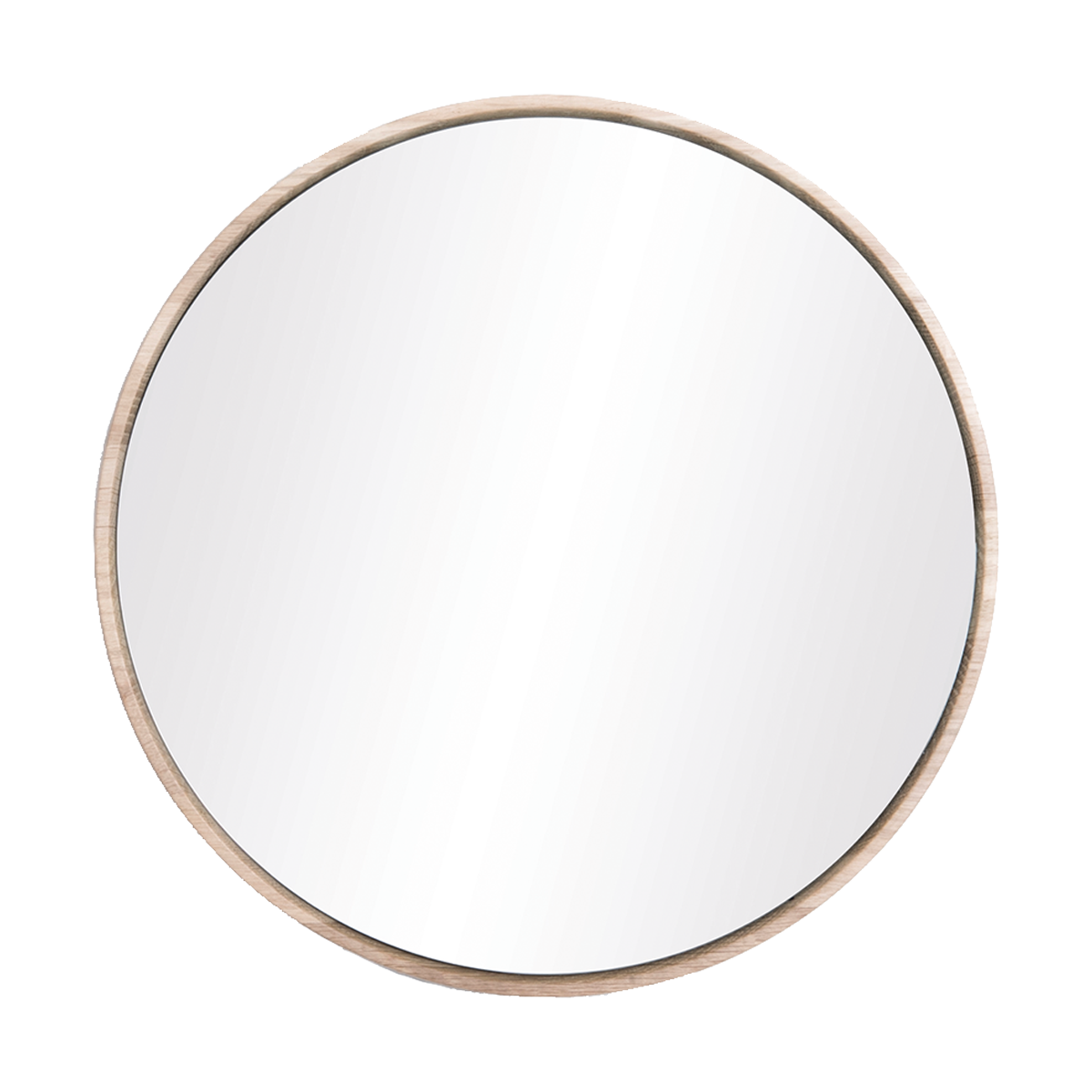 Gazzda Look Mirror Ronde Eikenhouten Wandspiegel Ø 27 cm - Whitewash