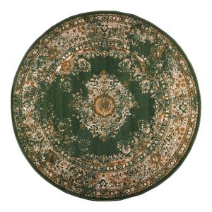 Interieur05 vloerkleed Keshan – groen – Ø120cm