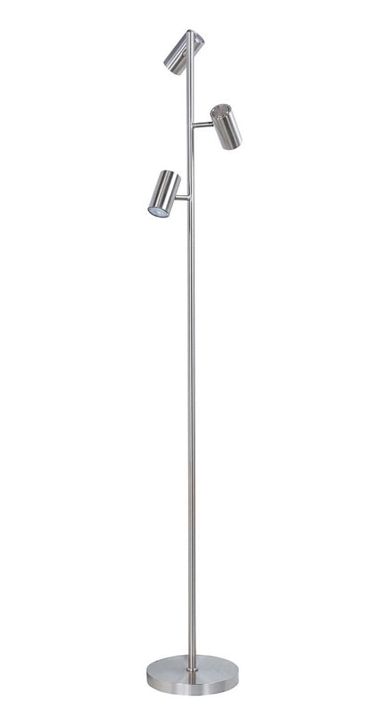 Highlight vloerlamp Burgos - 3 lichts - 23 x 160 cm - mat-chroom
