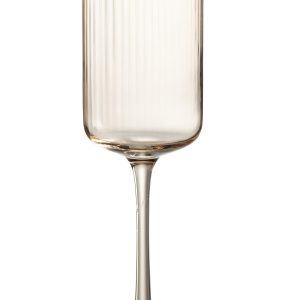 J-Line wijnglas Ralph – glas – oranje/roest – 6 stuks
