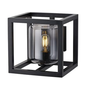 Freelight wandlamp Dentro – 2 lichts – 27.5 x 25.5 cm – zwart rook Freelight wandlamp Dentro – 2 lichts – 27.5 x 25.5 cm – zwart rook