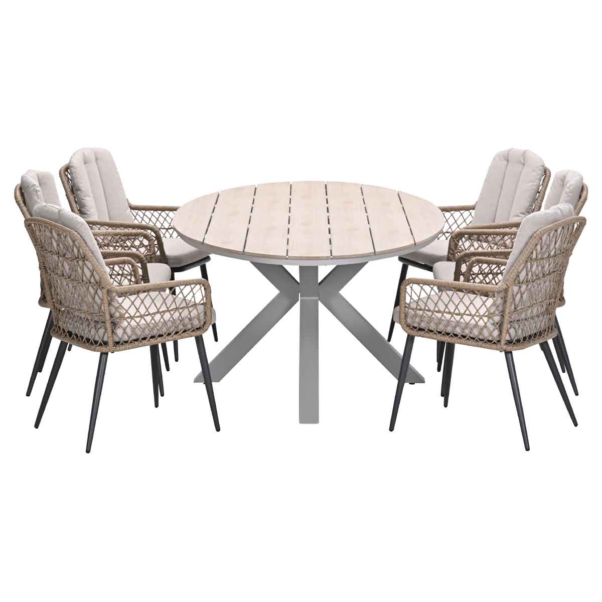 Garden Impressions tuinset Kalibo - Tulli - natural - 220x115 cm - 7-d