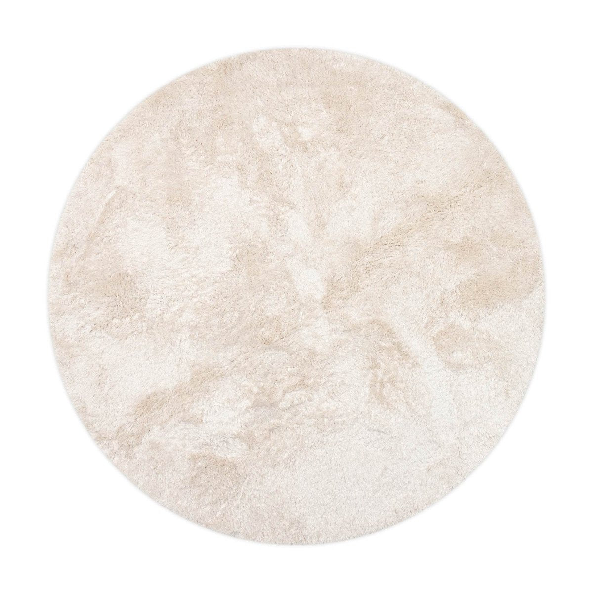 Interieur05 vloerkleed Odelia- beige/wit - rond hoogpolig - 200 x 200