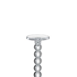J-Line kaarshouder Druppels – glas – transparant – large