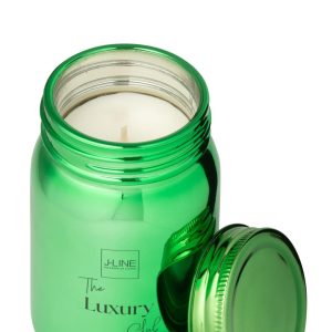 J-Line geurkaars Voorraadpot – Green Cucumber – glas – groen – 69U