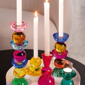 J-Line kaarshouder – glas – mix – 3 stuks J-Line kaarshouder – glas – mix – 3 stuks