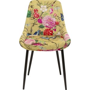 Kare Design Stoel East Side Flower Fever geel Kare Design Stoel East Side Flower Fever geel