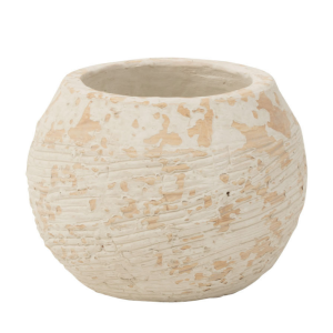 J-Line bloempot Rustiek Klei – cement – wit – small – Ø 17 cm J-Line bloempot Rustiek Klei – cement – wit – small – Ø 17 cm