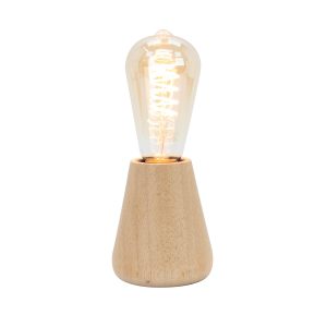 EGLO tafellamp Asby – e27 – 10 cm – lichtbruin – hout