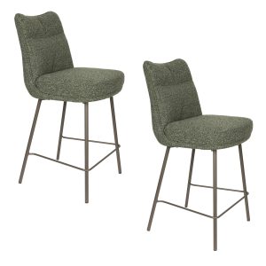 Housecraft Living Jacques Barkrukken 65 cm Groen – Set van 2 Housecraft Living Jacques Barkrukken 65 cm Groen – Set van 2