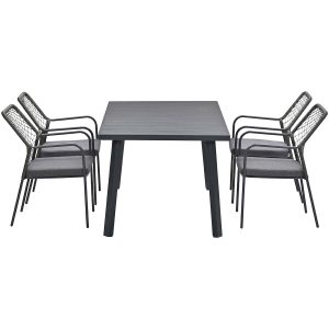 Garden Impressions Dido stoelen mosgroen 4 stuks + Terni tafel 160 cm