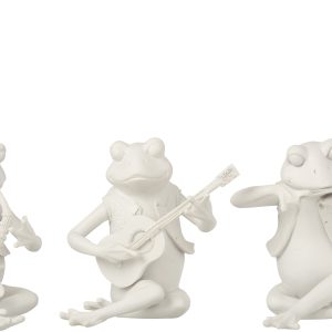 J-Line figuur Kikker Muziek Zittend – polyresin – wit – large – 3 stuk J-Line figuur Kikker Muziek Zittend – polyresin – wit – large – 3 stuk