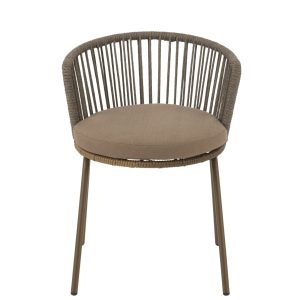 J-Line stoel Toa – metaal/touw – bruin