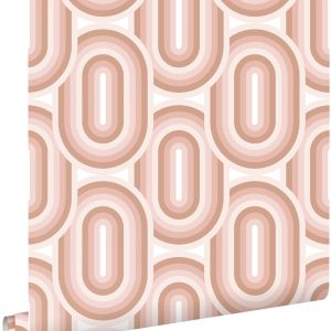 ESTAhome behang retro ornamenten zacht roze – 53 cm x 10.05 m – 130982