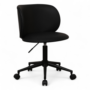 Furnhouse bureaustoel Bobo – Zwart – Kunstleer – 56x57x71