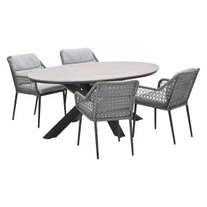Garden Impressions tuinset Pemba – Tulli – taupe – 180×115 cm – 5-deli Garden Impressions tuinset Pemba – Tulli – taupe – 180×115 cm – 5-deli