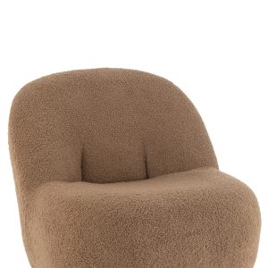 J-Line zetel Teddy Boucle – velvet – bruin