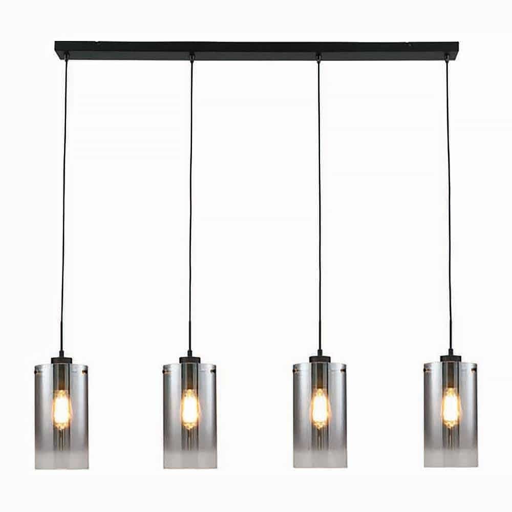 Freelight hanglamp Ventotto - 4 lichts - 120 x 165 cm - zwart