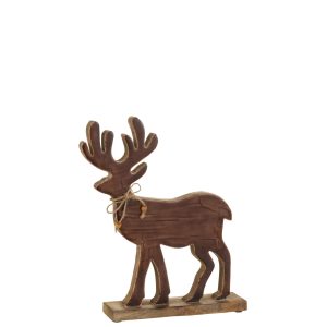 J-Line decoratie Rendier – hout – bruin – medium J-Line decoratie Rendier – hout – bruin – medium