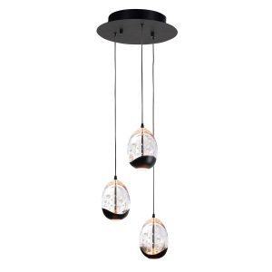 Highlight hanglamp Clear – 3 lichts – 25 x 135 cm – helder zwart Highlight hanglamp Clear – 3 lichts – 25 x 135 cm – helder zwart