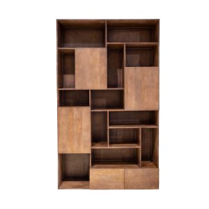 Giga Meubel Wandkast Nala – Donkerbruin Hout – 120x40x200cm Giga Meubel Wandkast Nala – Donkerbruin Hout – 120x40x200cm