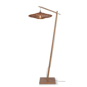 GOOD&MOJO vloerlamp Zanzibar – bruin – Ø55cm