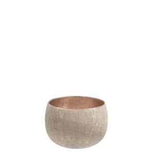 J-Line kom Lak – metaal – lichtroze – small