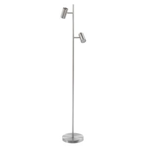 Highlight vloerlamp Burgos – 2 lichts – 23 x 142 cm – mat chroom