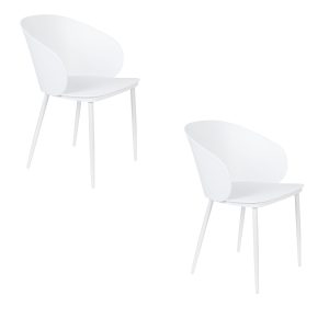 Housecraft Living Gigi Eetkamerstoelen Wit – Set van 2