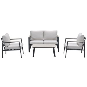 Garden Impressions Loungeset Solea 4-delig – donker grijs
