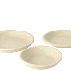 J-Line schaal Chad – papier mache/karton – wit – 3 stuks J-Line schaal Chad – papier mache/karton – wit – 3 stuks