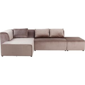 Kare Design Hoekbank Infinity links fluweel bruin Kare Design Hoekbank Infinity links fluweel bruin