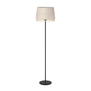 EGLO vloerlamp Tabley – e27 – 153 cm – natuur/bruin/zwart – textiel