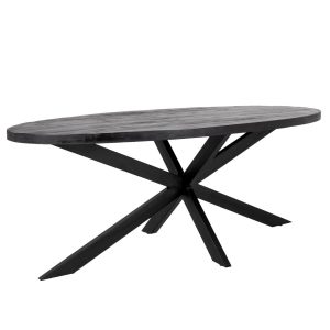 Giga Meubel Eettafel Mansour – Zwart Mangohout – 160x100x76cm Giga Meubel Eettafel Mansour – Zwart Mangohout – 160x100x76cm