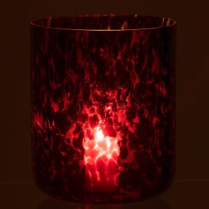 J-Line windlicht Gevlekt – glas – rood/zwart – extra large J-Line windlicht Gevlekt – glas – rood/zwart – extra large