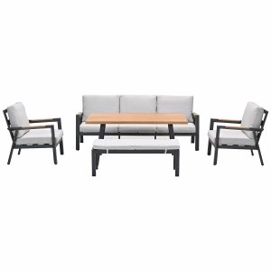 Garden Impressions lounge dining set Lissabon valley sand – 5-delig st Garden Impressions lounge dining set Lissabon valley sand – 5-delig st