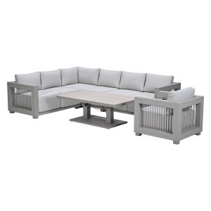 Garden Impressions Loungeset Berthill 6-delig – taupe Garden Impressions Loungeset Berthill 6-delig – taupe