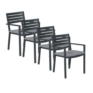 Garden Impressions tuinstoel Amarillo donker grijs – 4 stuks Garden Impressions tuinstoel Amarillo donker grijs – 4 stuks