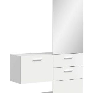 Furnilux Vaga kledingkastcombinatie staand hangend wit melamine wit me Furnilux Vaga kledingkastcombinatie staand hangend wit melamine wit me