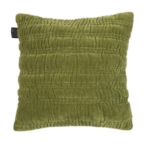 KAAT Amsterdam decoratiekussen Quilta – 43×43 cm – olijfgroen