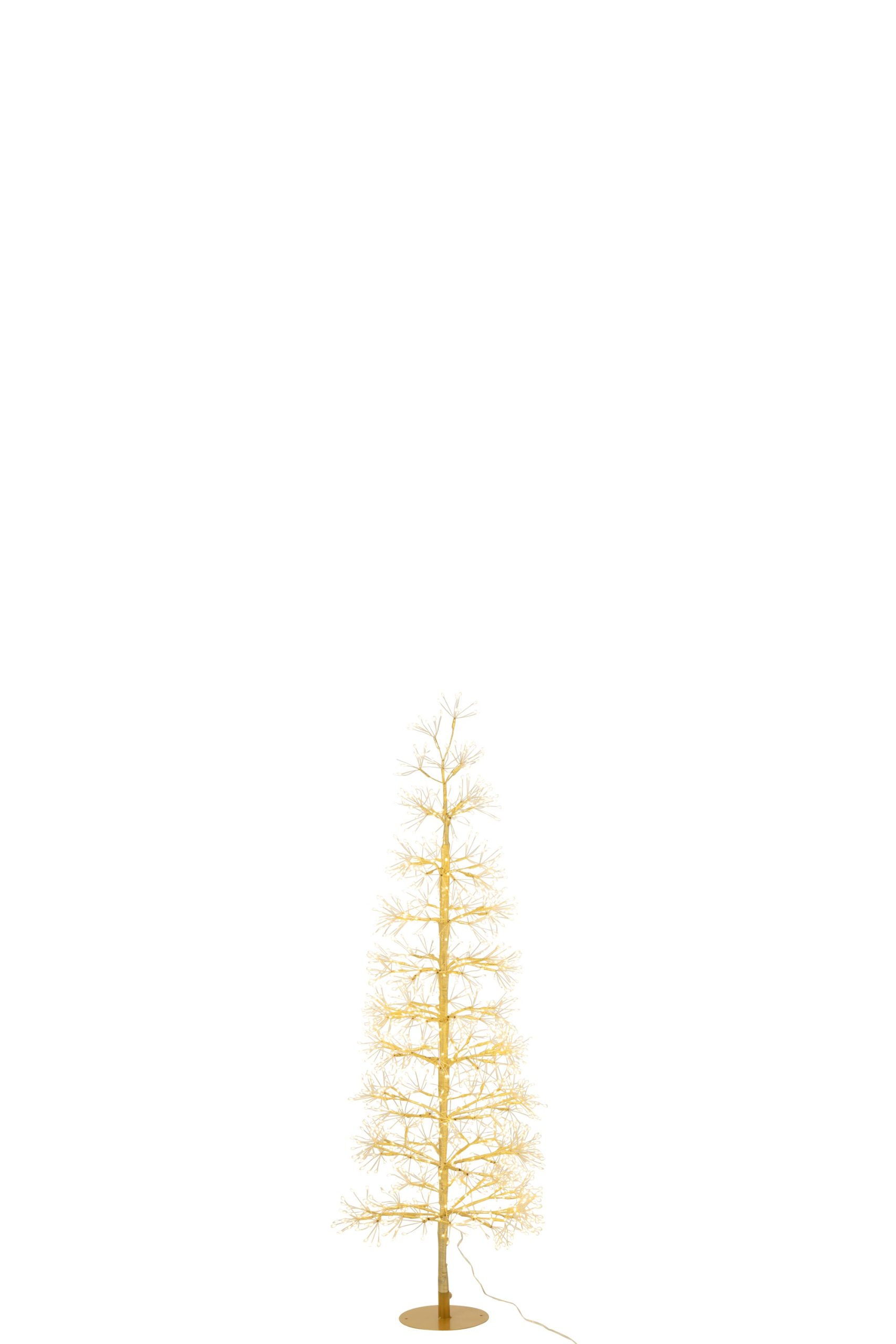 J-Line decoratie Boom - warm witte - ijzer - goud - medium - LED licht