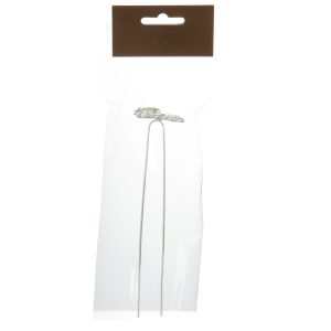 J-Line decoratie pin Hartjes Strassen – metaal – wit J-Line decoratie pin Hartjes Strassen – metaal – wit