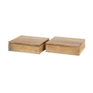 Giga Meubel Nachtkastje Layer XS – Naturel – Set van 2 – 30x25x8cm