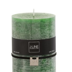 J-Line cilinderkaars – lichtgroen – XL – 95U – 6 stuks