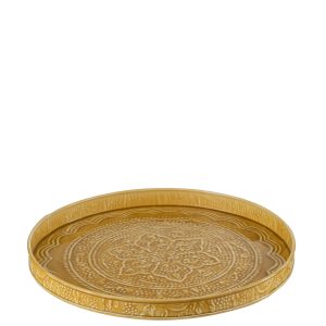 J-Line plateau Rond Klassiek – ijzer – oker – small J-Line plateau Rond Klassiek – ijzer – oker – small