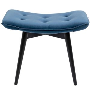 Kare Design Voetsteun Vicky fluweel olieblauw Kare Design Voetsteun Vicky fluweel olieblauw
