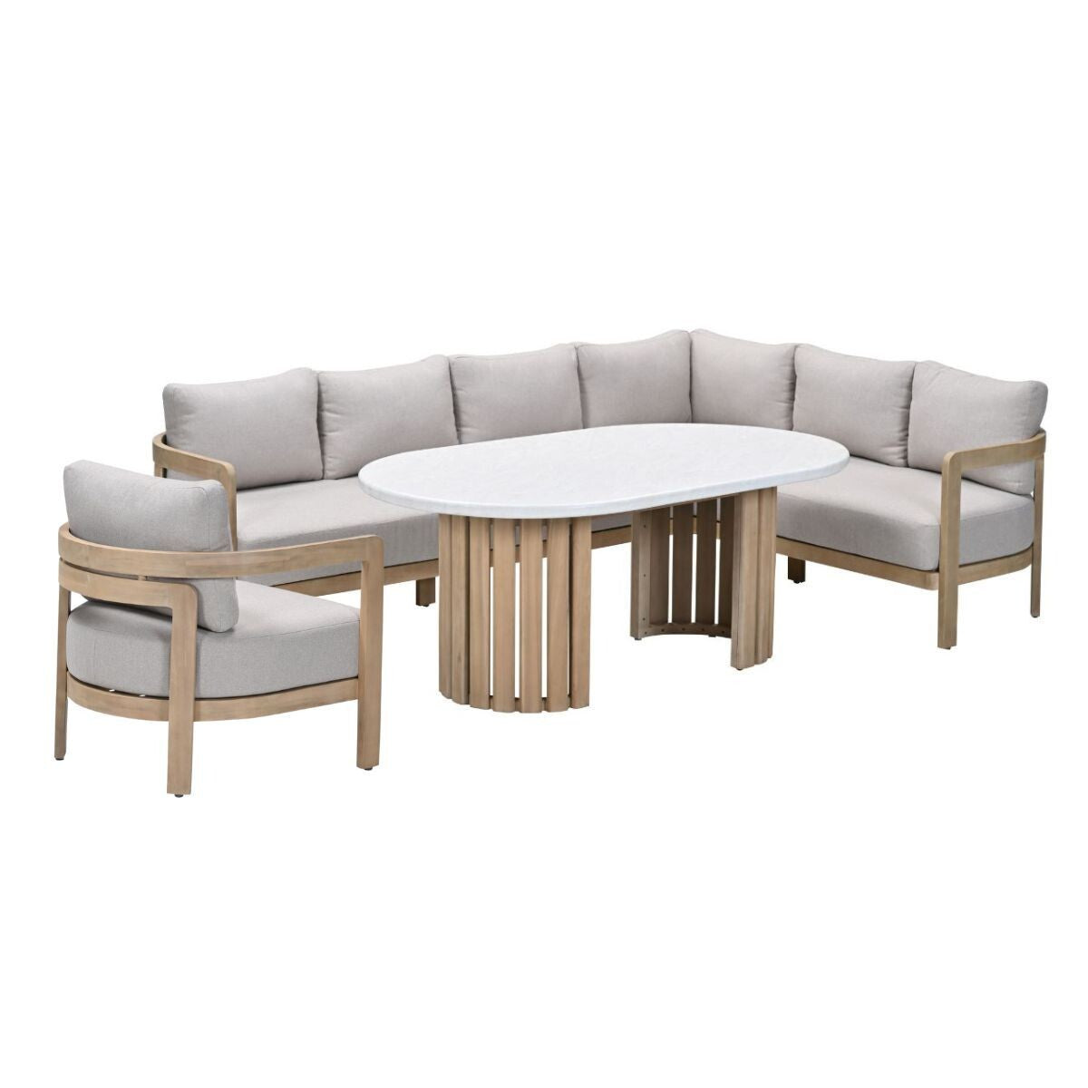 Garden Impressions Lounge dining set Sirocco 4-delig rechts - acacia -