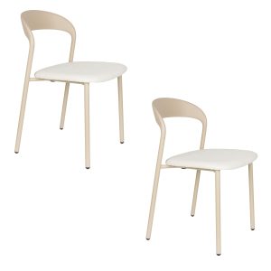 Housecraft Living Adelina Eetkamerstoelen Beige – Set van 2 Housecraft Living Adelina Eetkamerstoelen Beige – Set van 2